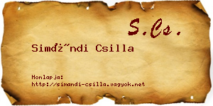Simándi Csilla névjegykártya