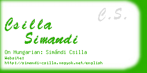 csilla simandi business card